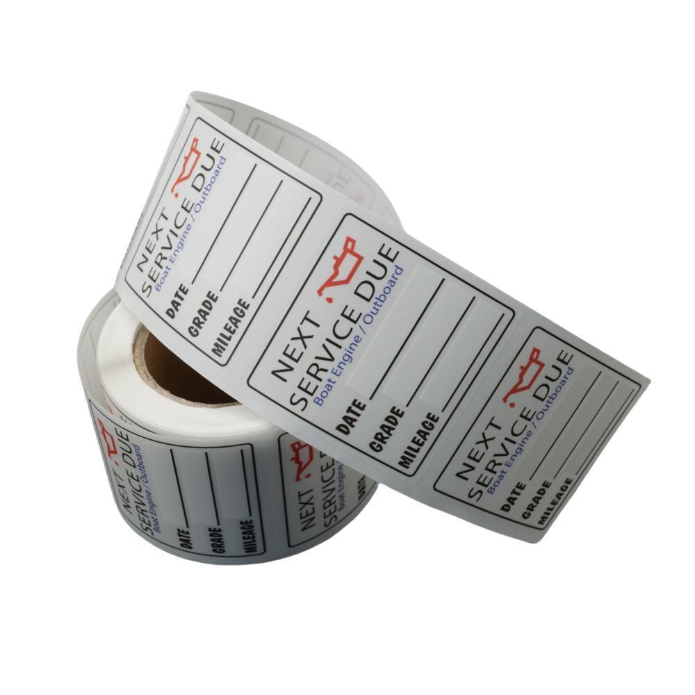 Oil Change Stickers Service Reminder Roll