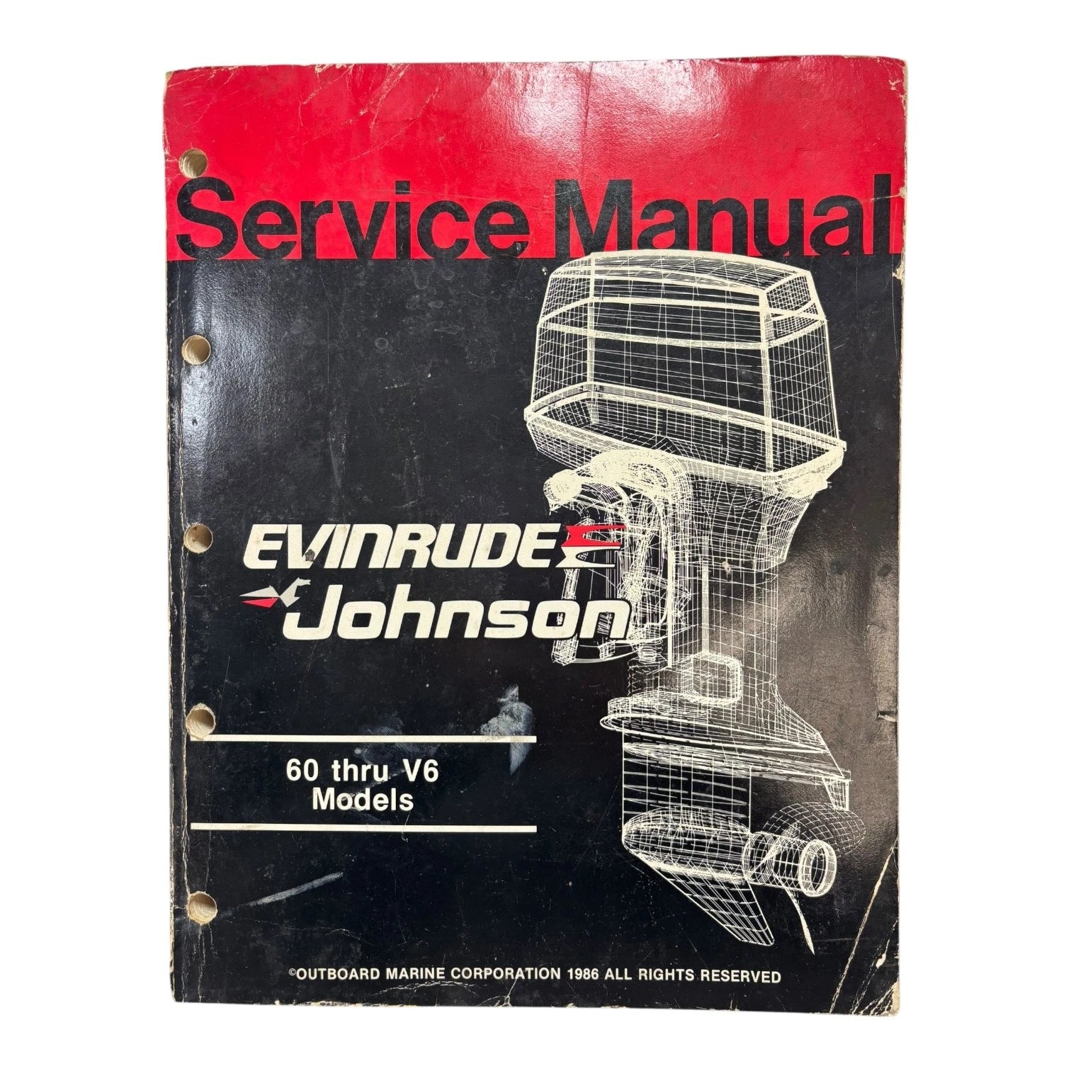 Evinrude Johnson 507547, 60 Thru V6 Models Service Manual (1986)