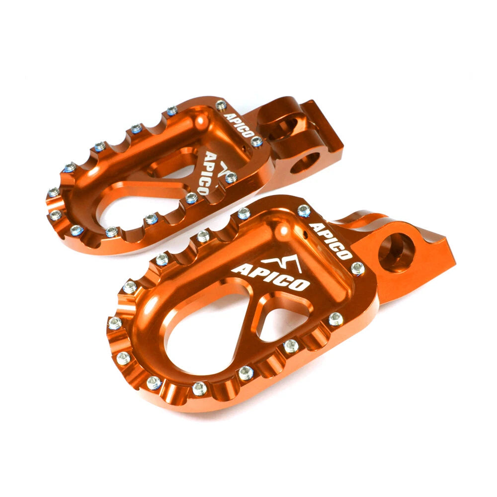 Apico Foot-pegs Cnc For Montesa 4rt 250 260 300 301 Orange