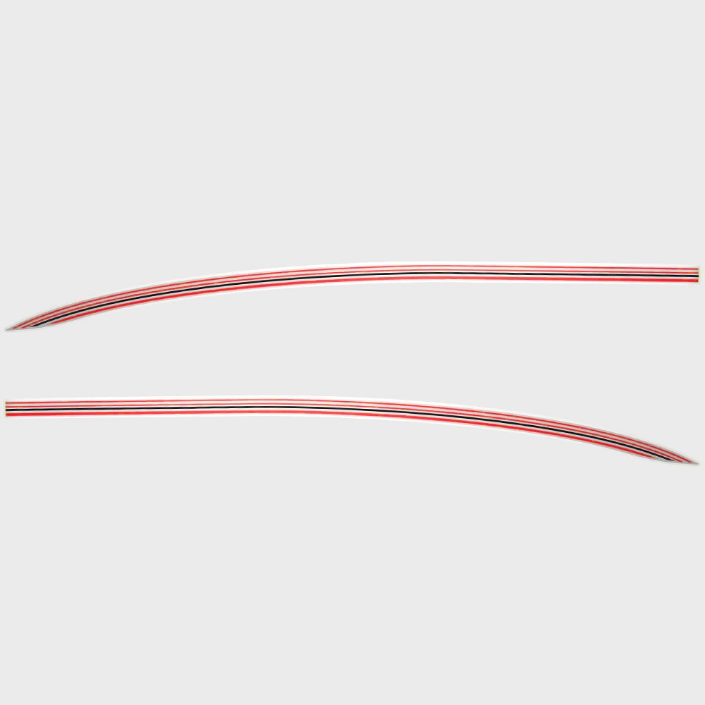 Tracker Boat Graphic Hull Decal Sticker Red Silver (Set of 2) by Tracker