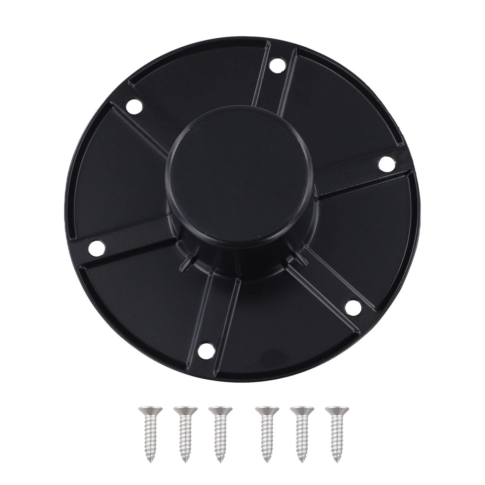 Round Flush Mount Black Table Leg Base For Rv And | Hook & Hull Co