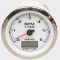 Ebbtide Boat Tachometer Marine Gauge 54711A Beede Silver White 947354 by Beede