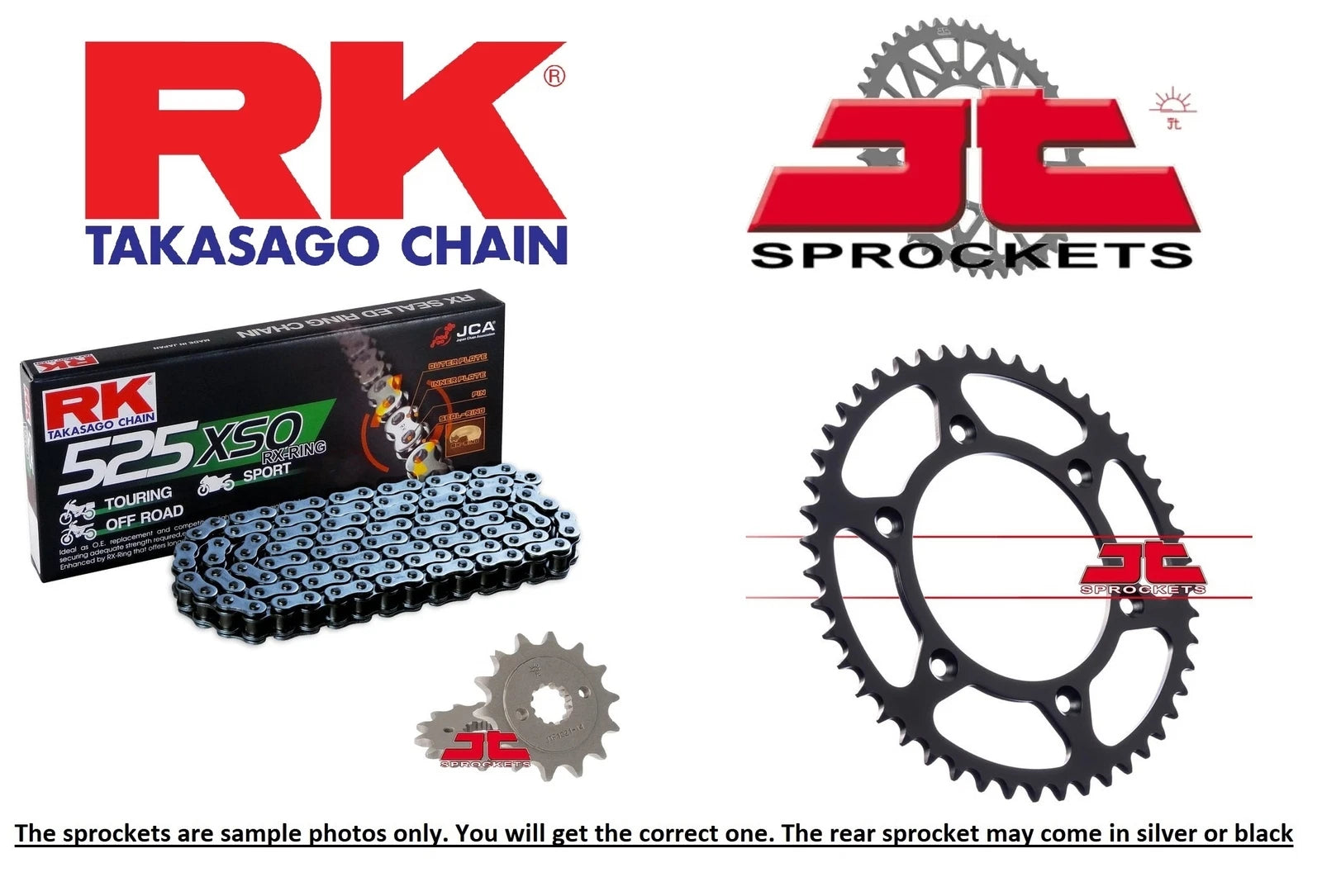 Rk Chain And Jt Sprockets For Kawasaki Zx-9r (Zx900 F1-f2) Ninja 02-03