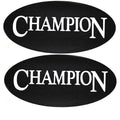 Champion Boat Logo Decals Black Non-Skid Stickers (Pair) by Champion