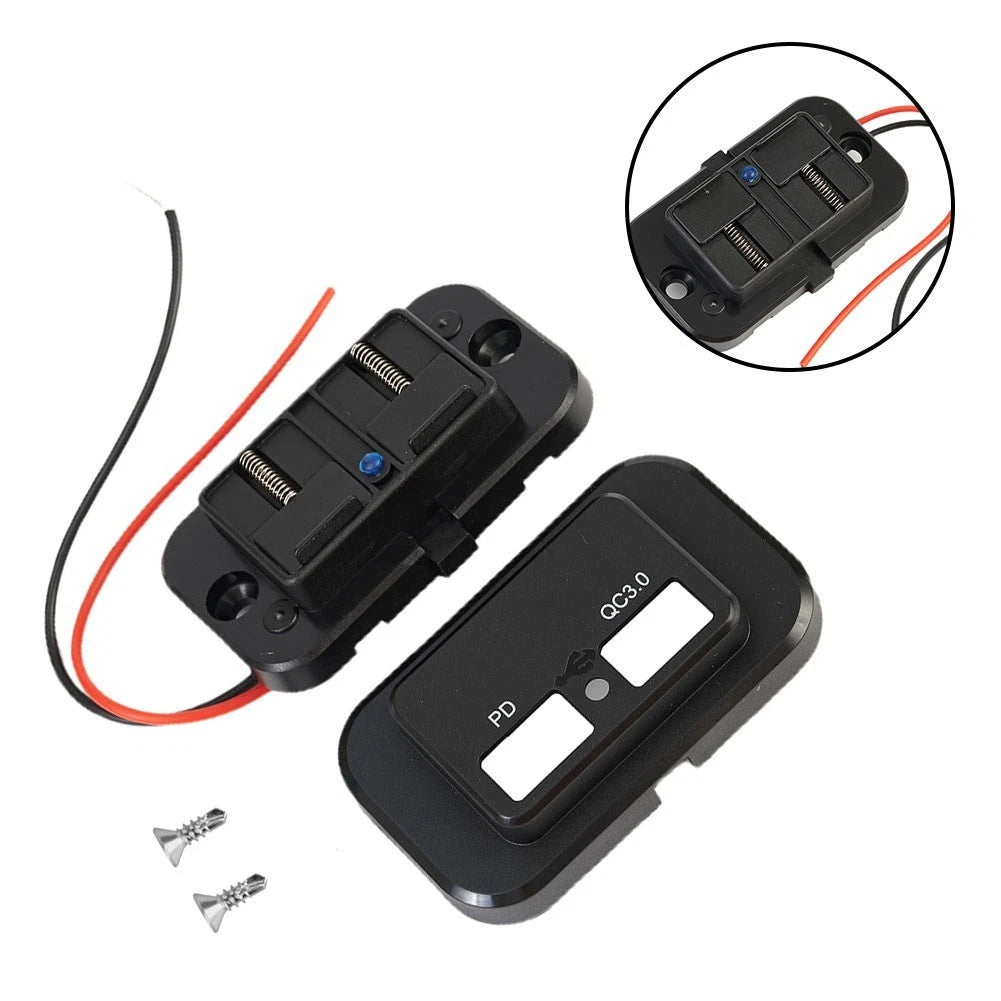 12/24V Pd+qc3.0 Dual-usb-port Car Rv Fast Charger Socket Outlet