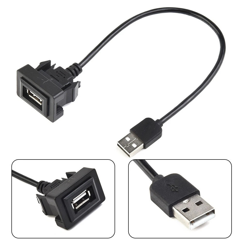 Extension Cable Car Center Console Cord Dashboard Flush Mount For