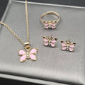 Butterfly Necklace Jewelry Set