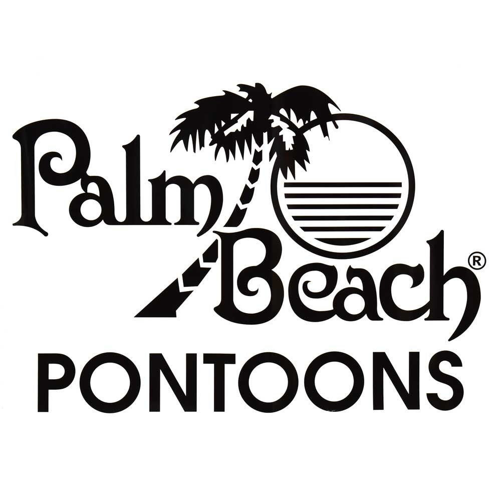 Palm Beach Pontoon Boat Decal KS5001 Black 26 7/8 Inch Sticker by Palm Beach