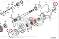 Lower Unit Oil Seal Kit for Honda BF200A/BF225A