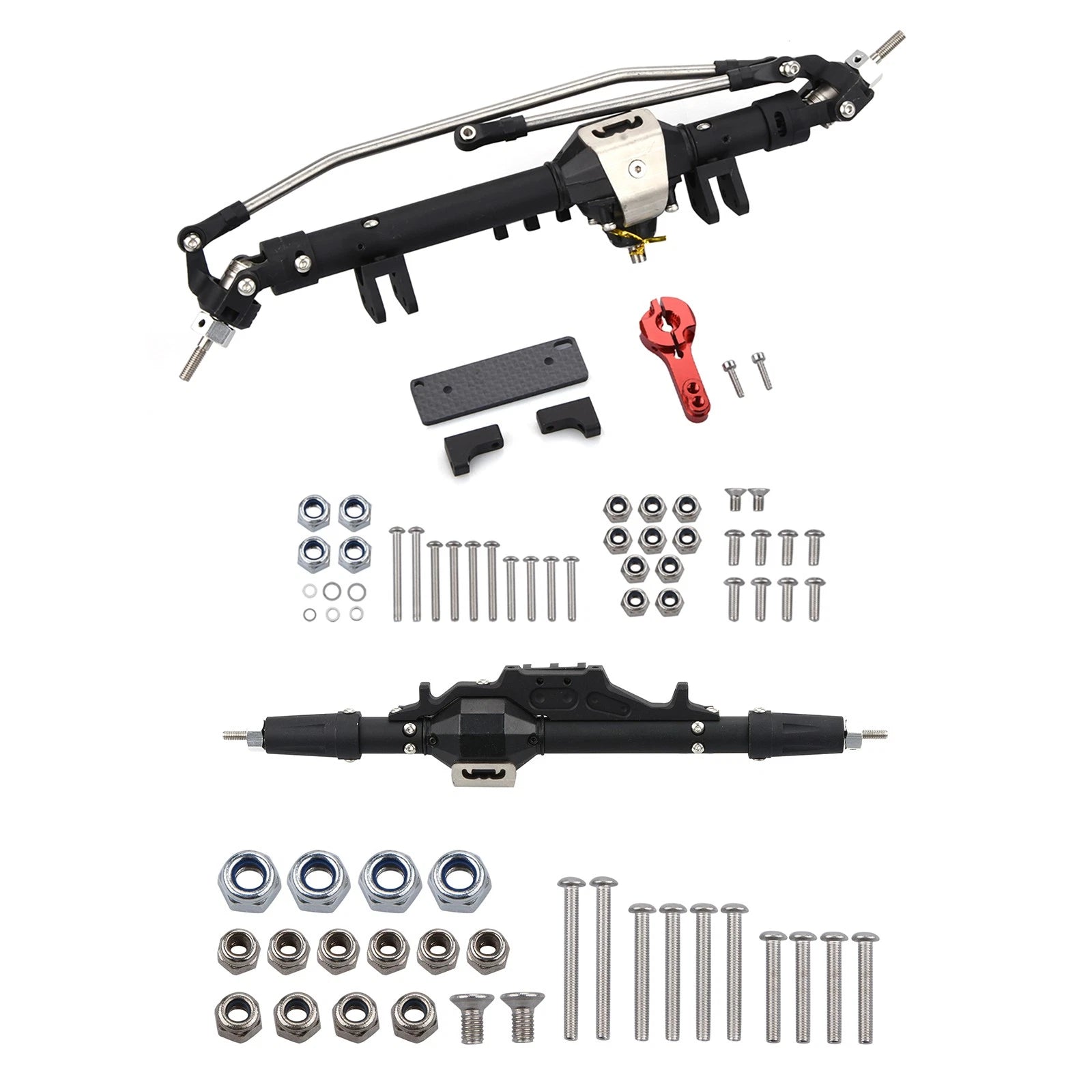 Black Front Rear Axle For Axial Wraith 1/10 Rr10 90031 90045 90056