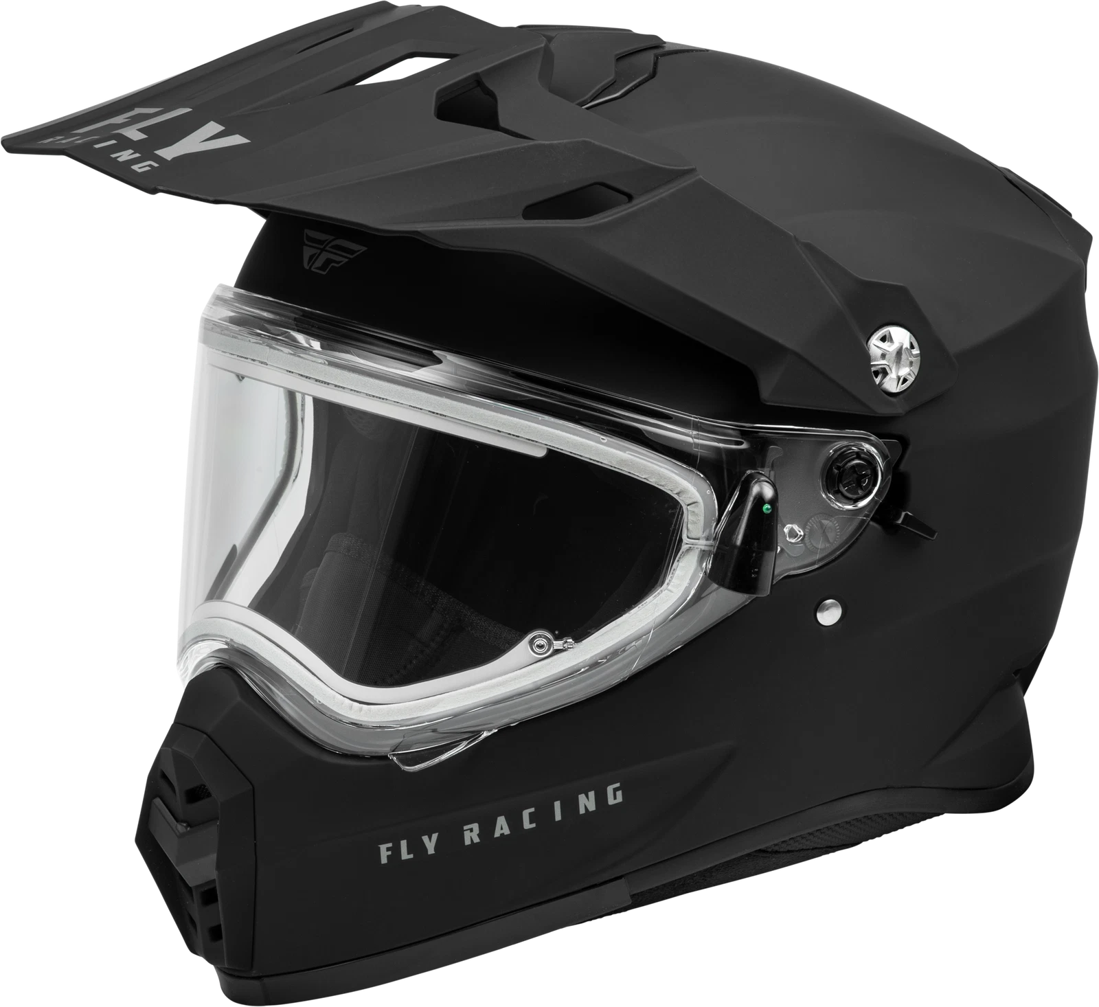 Fly Racing Trekker Cw Solid Snow Helmet Matte Black Large For