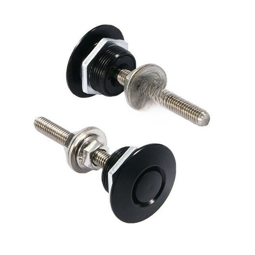Push Button Aluminum Hood Pins Quick Release For Car Bonnet Security