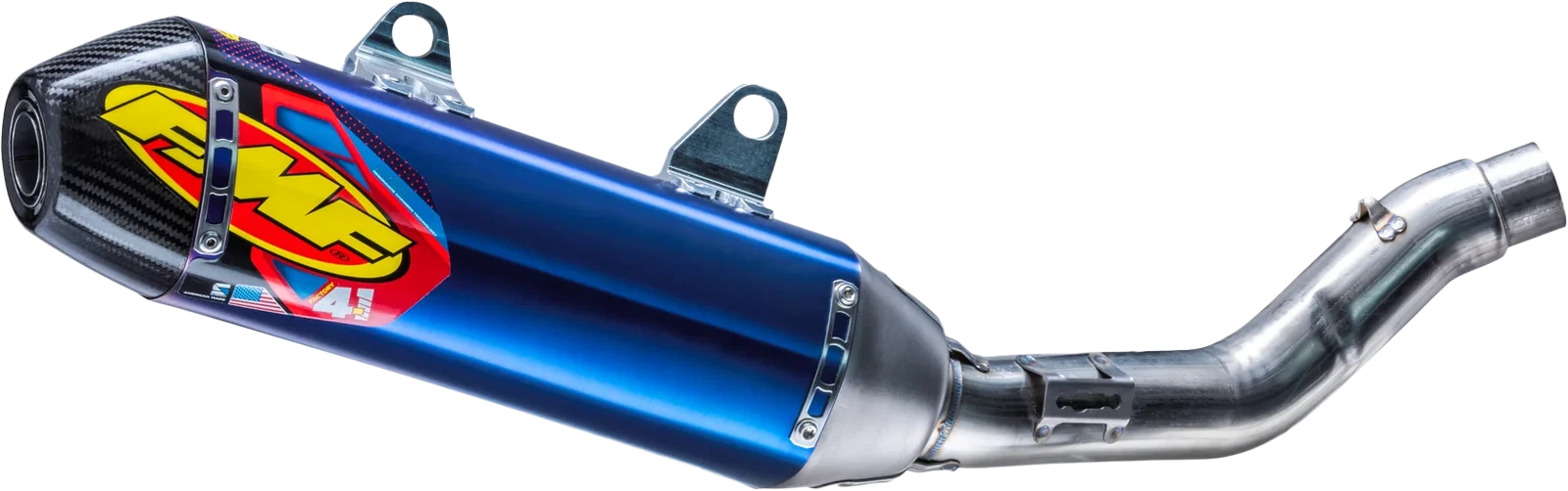 Fmf 4.1 Rct Anodized Titanium Slip-on Exhaust With Carbon Cap For