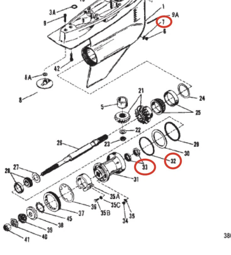 Gearcase Unit Kit for Mercruiser Stern Drive 26-76868