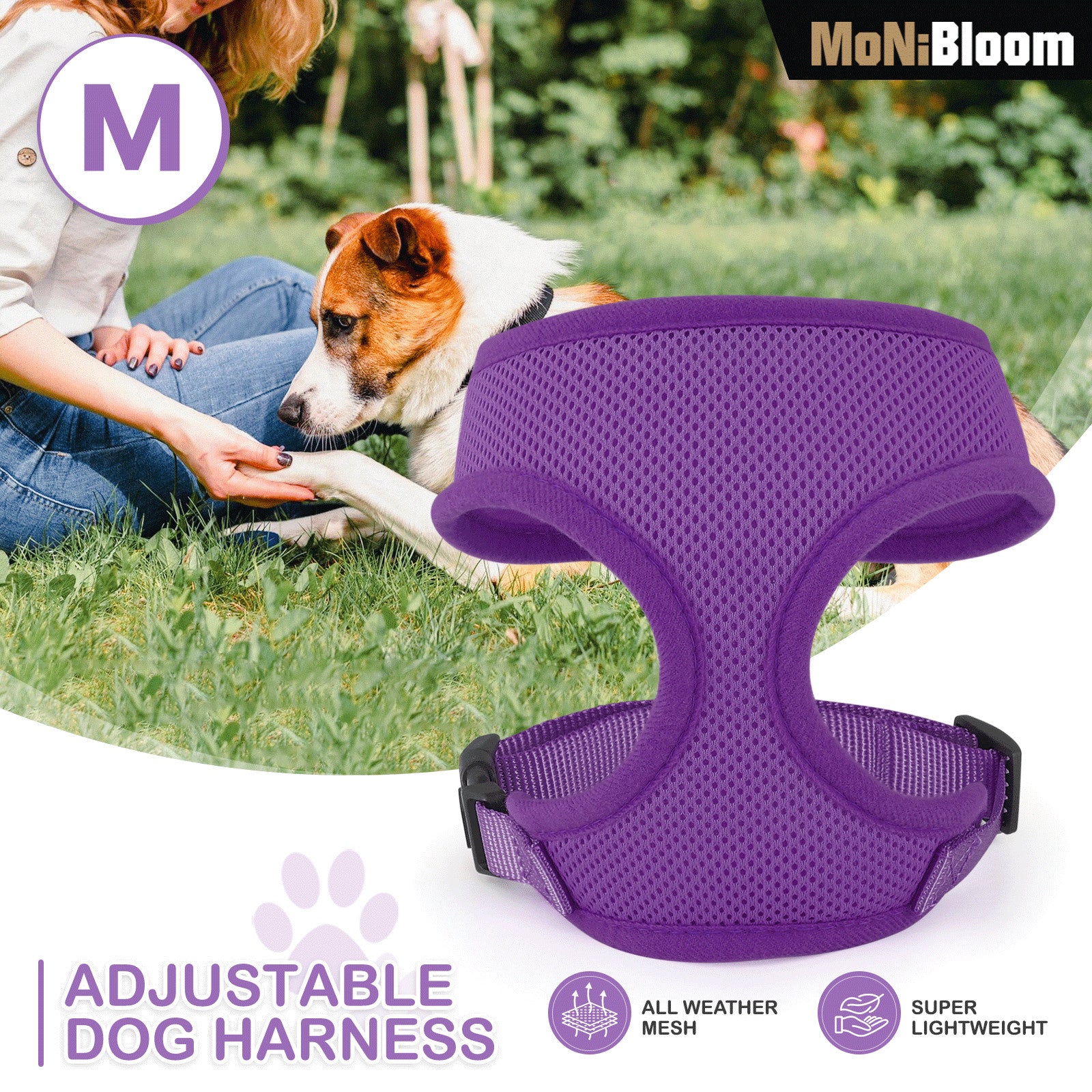 Breathable Mesh Dog Harness - Reflective