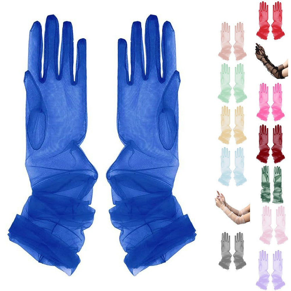 Women Long Mesh Gloves for Weddings
