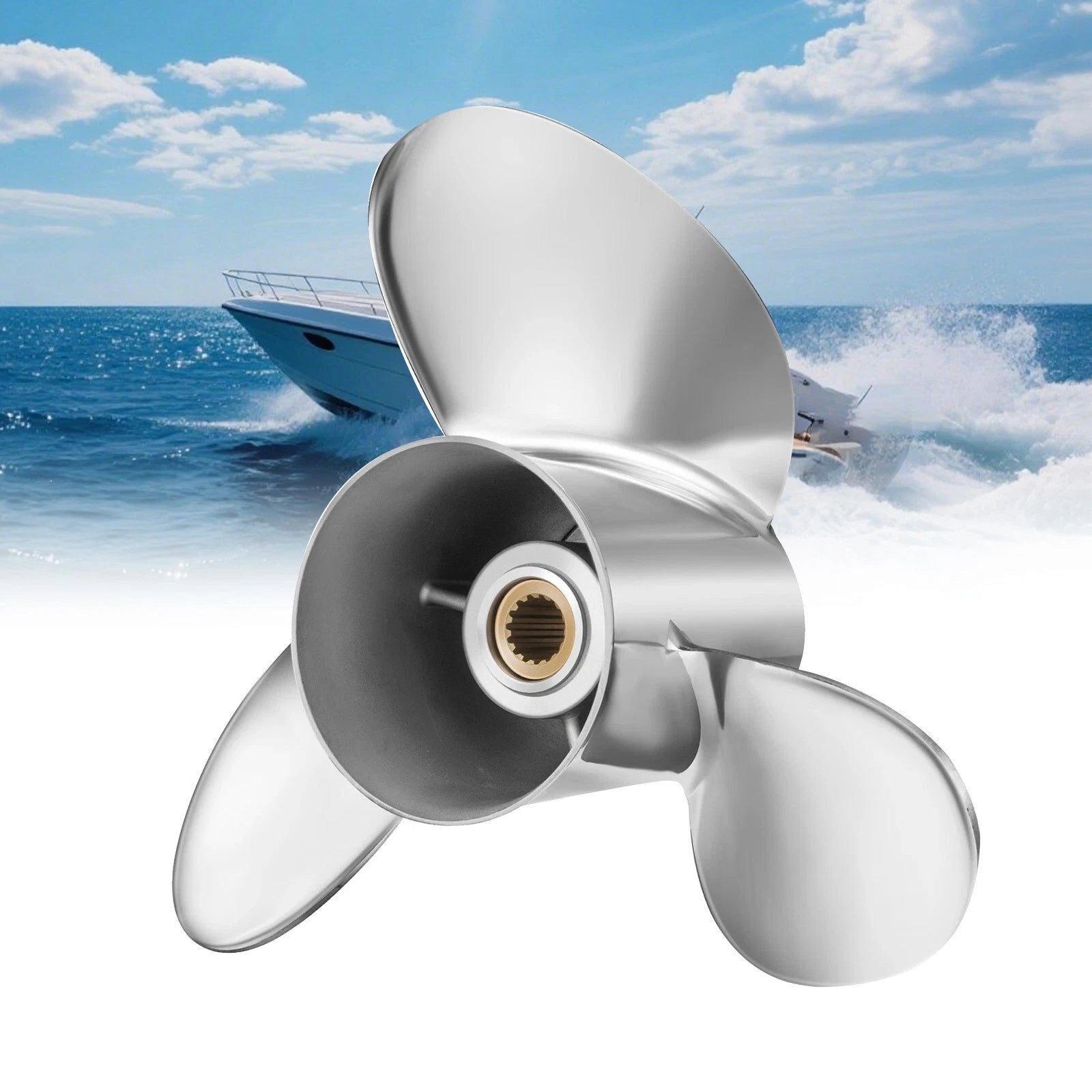 15 1/4x17 Stainless Boat Propeller For Mercruiser&amp;mer<wbr/>cury