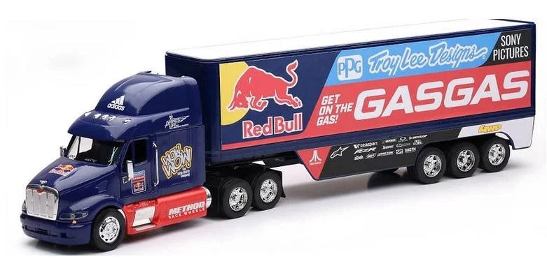 Newray Die Cast Model Gas Gas Red Bull Team Truck, Troy Lee Designs