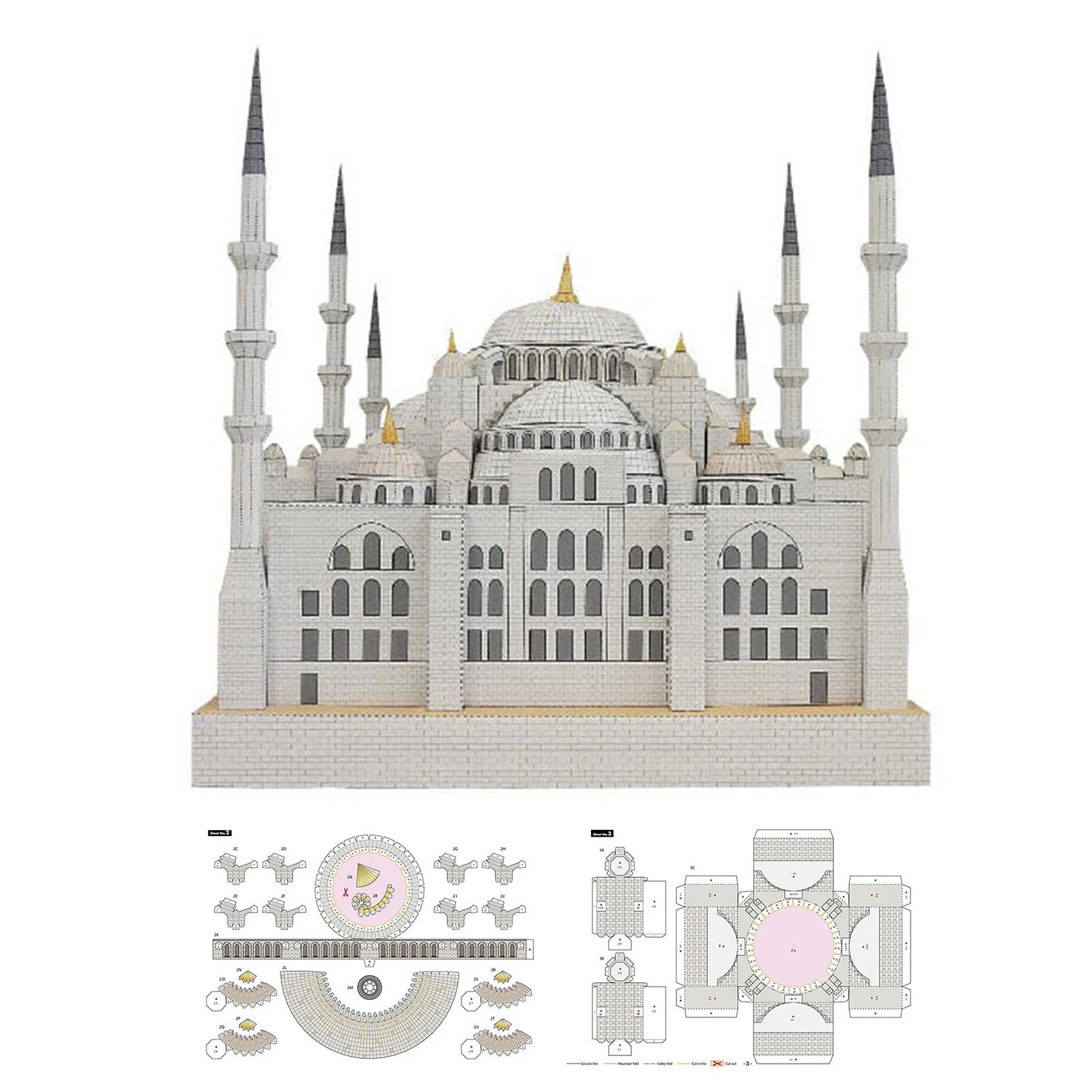 39*23*21cm Diy Building Paper Model Kits For Collectors And