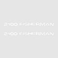 Lund Boat Decal 1998 2100 Fisherman White Pair by Lund