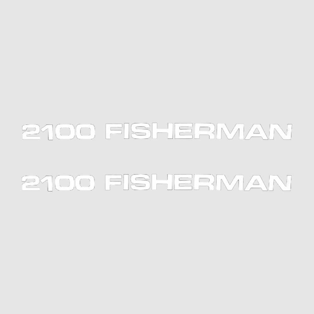 Lund Boat Decal 1998 2100 Fisherman White Pair by Lund