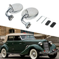 For 2 Pack Classic Car Side Mirror Stainless Steel Retro Round