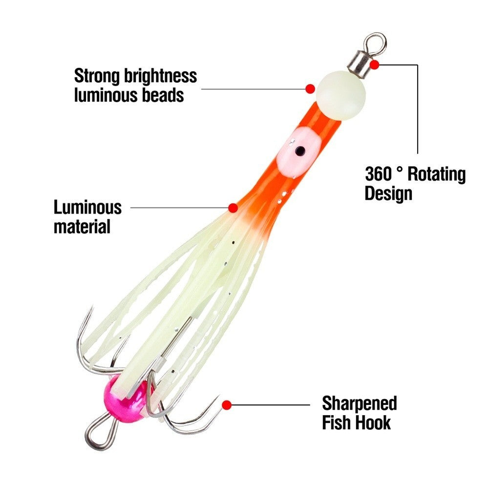 Glow Fishing Lures with Luminous Beads