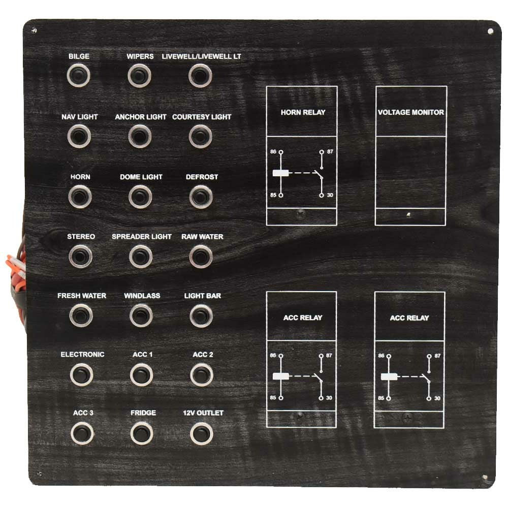Boat Breaker Panel 2070106 10 1/4 x 10 1/4 Inch Gray Faux Woodgrain