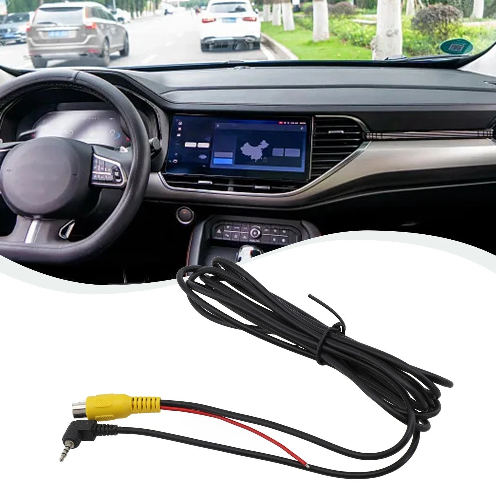 Reliable Car Rear View Reverse Parking Camera Converter Cable Easy To