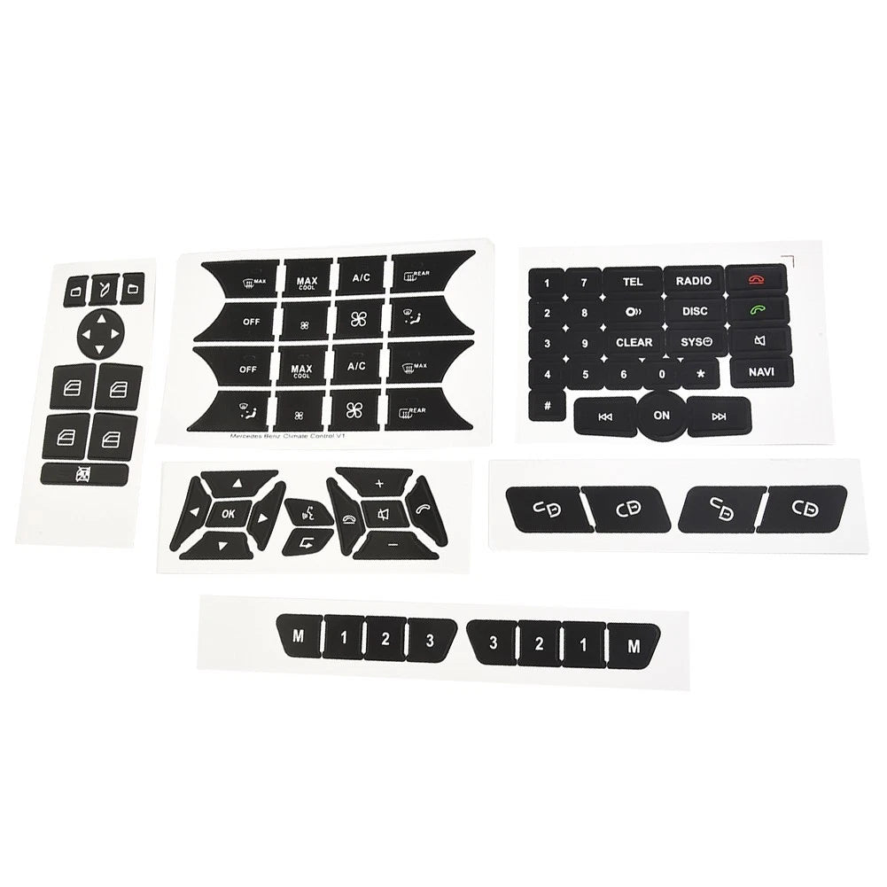Stickers Button Stickers Teering Wheel A/c Black | Hook & Hull Co