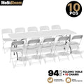 Folding Chair and 8 ft Picnic Table Set