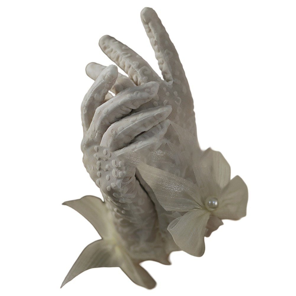 Bridal Gloves Short Satin