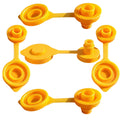 Yellow Fuel Can Vent Caps With Protective Cover For Leak-resistant