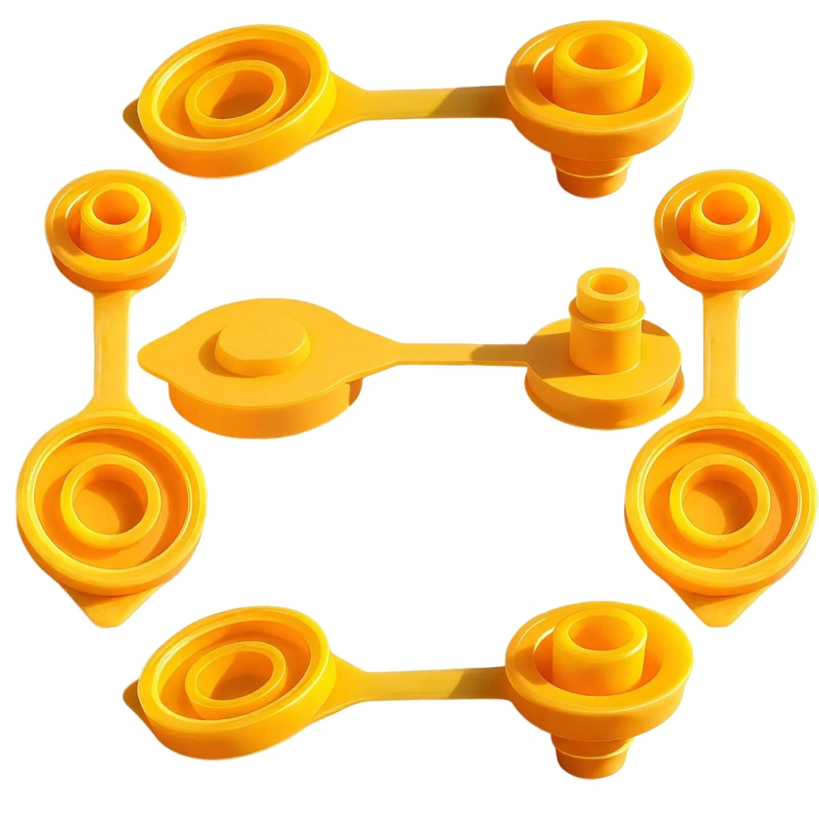 Yellow Fuel Can Vent Caps With Protective Cover For Leak-resistant