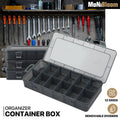 12 Compartments Organizer Box Multipurpose Clear Plasti