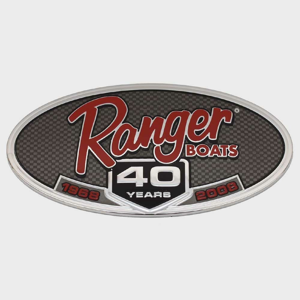 Ranger Boat Raised Decal 40 Years Plastic Emblem Sticker by Ranger