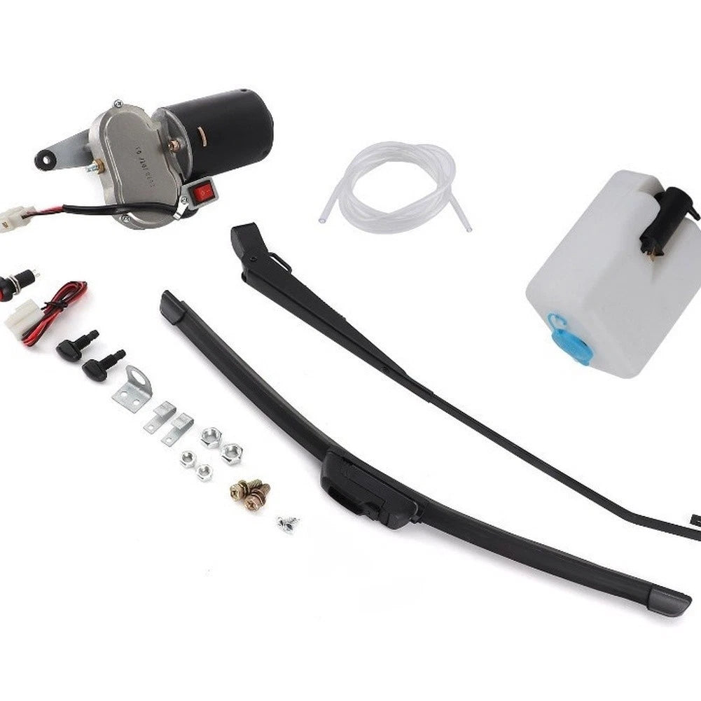 Electric Utv Wiper Kit 90 Degree Wiping Angle Robust Plastic And Metal