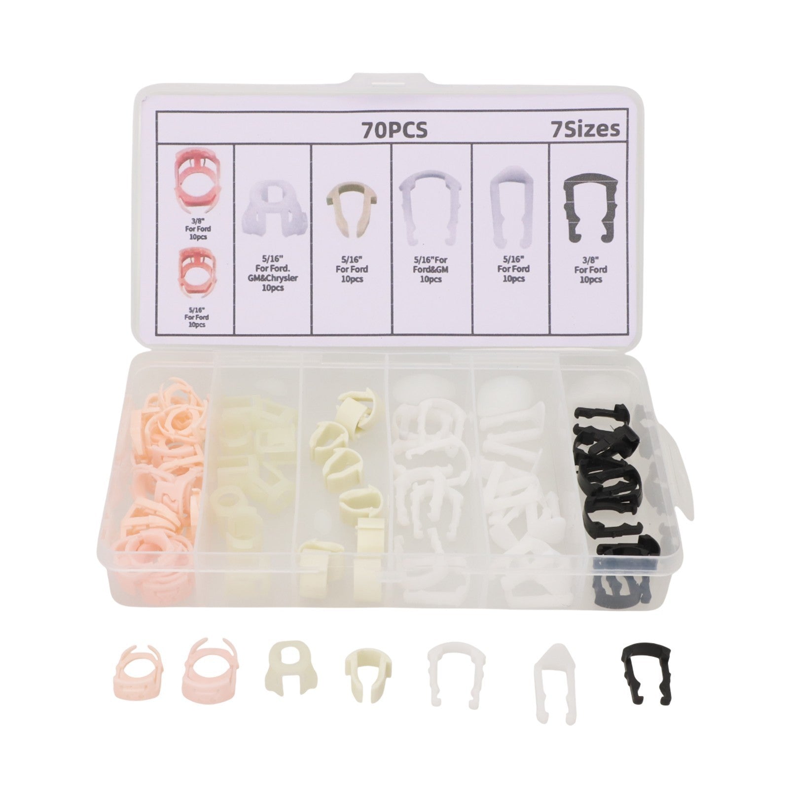 70Pcs Fuel Line Clips for Ford