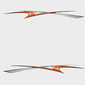 Boat Decals Copper Gray Stickers Set of 2 by Crestliner