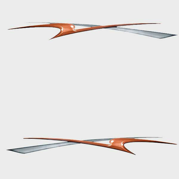 Boat Decals Copper Gray Stickers Set of 2 by Crestliner