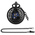 Mechanical Roman Numerals Vintage Luxury Hollow Pocket Watch With