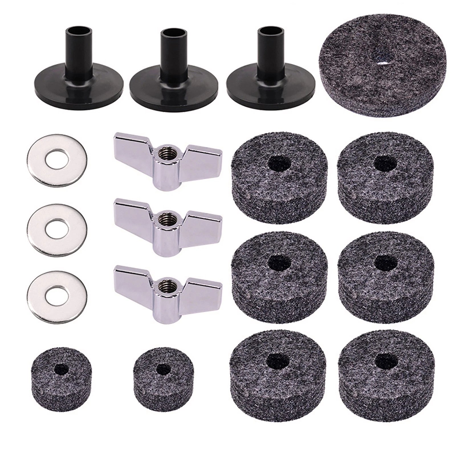 Drum Replacement Felt Pad/wing Nut/cymbal Sleeve Base For Drum Set