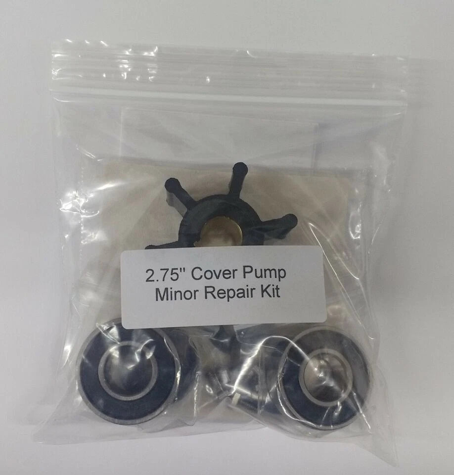Sea Water Pump Repair Kit for Yanmar 3GM/3GMF/3GM30F with 2.75" OD Gasket