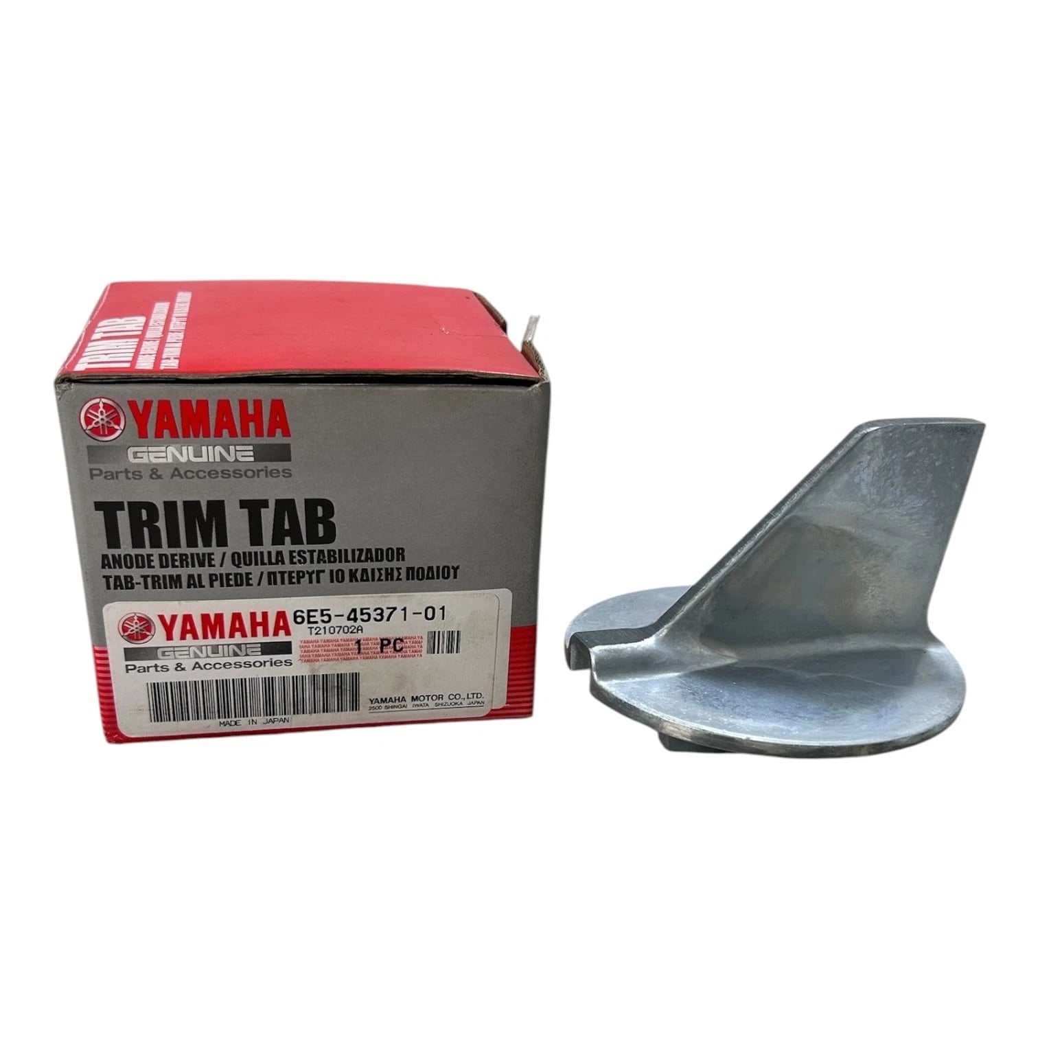 Yamaha 6e5-45371-01, Marine Trim Tab Zinc Anode, Oem | Hook & Hull Co