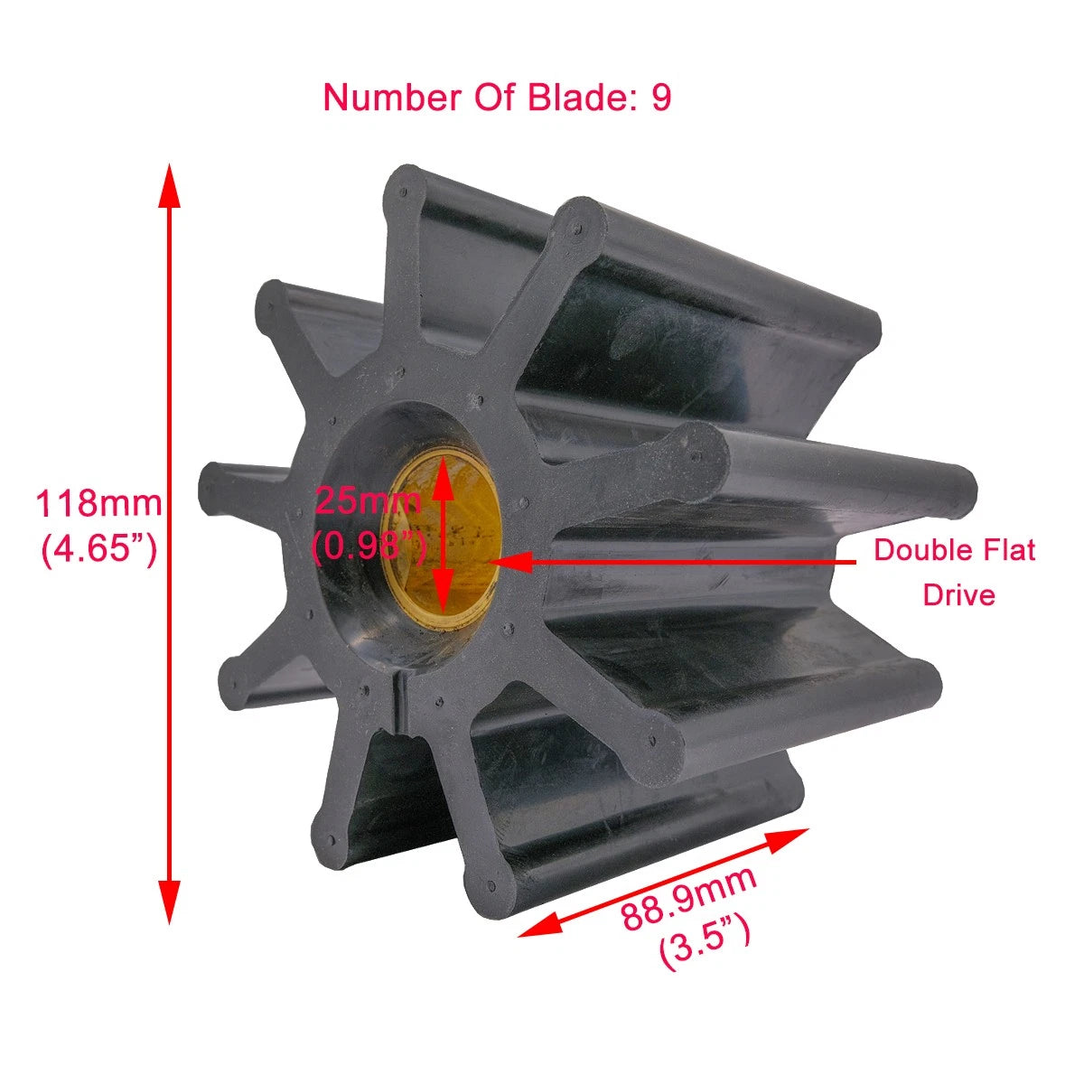 Impeller Jabsco 18786-0001-b Caterpillar 7e-3022 And 9y5427