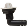 Thru Hull With Strainer 3/4 Inch Black Plastic