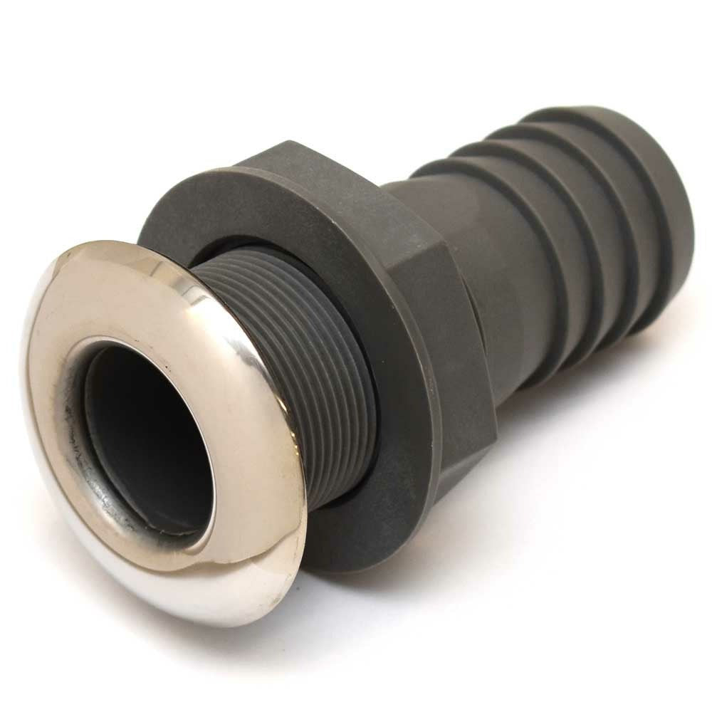 Thru Hull Carver 1 1/2 Inch Gray Plastic by Carver
