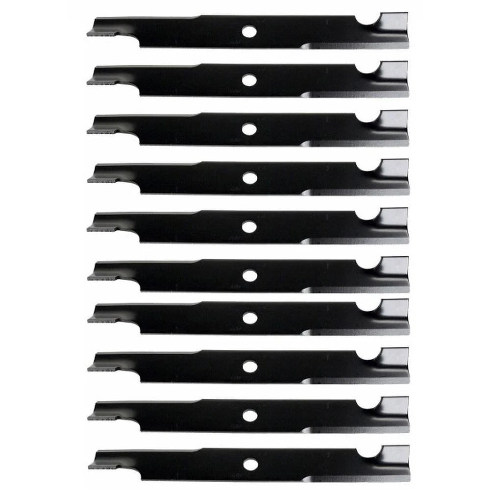 Qty 10: Notched Mower Blade - 18" X 5/8" Fits Toro Replaces 103-2528