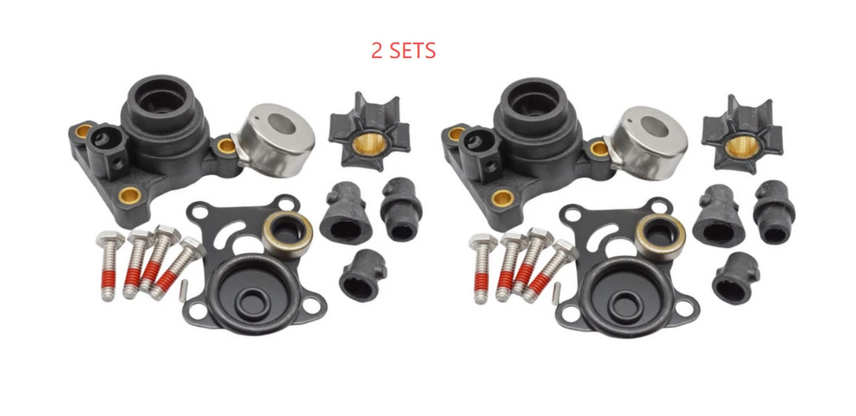 2-pack Water Pump Impeller Kit For Johnson Evinrude 9.9-15hp