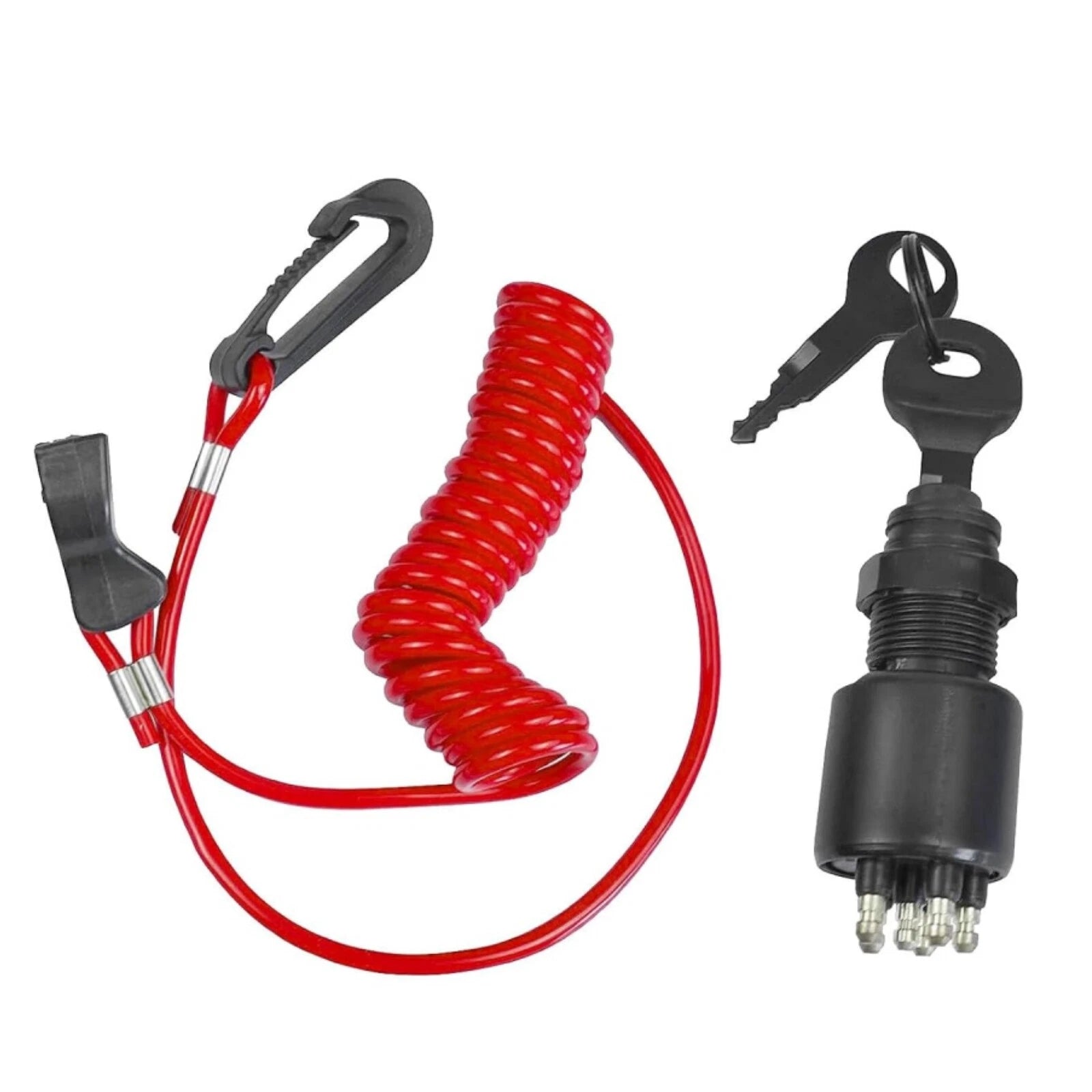 Ignition Switch Key w/Lanyard for Johnson/OMC/Evinrude Boat 40-200HP